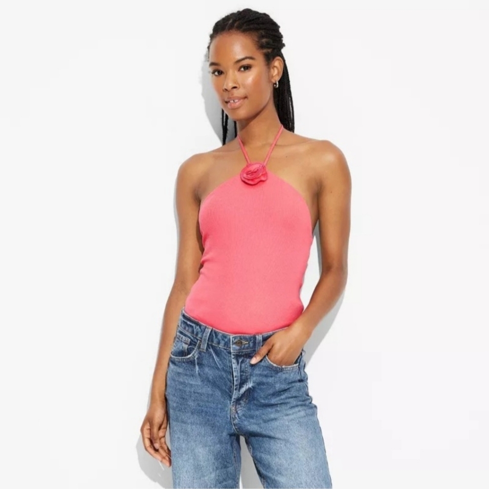 Halter Neck Black Top